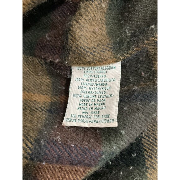 VTG St Johns Bay Mens Leather Collar Barn Chore Coat XL Beige 90s Outdoors - Picture 5 of 11